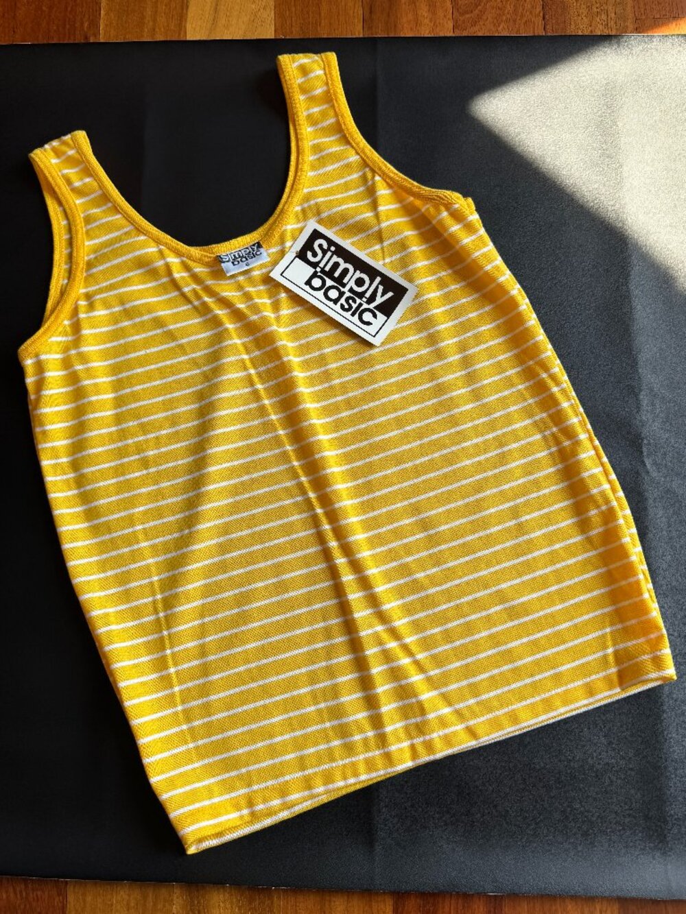 Yellow & White Striped Tank Top NWT
